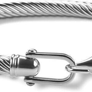 Stainless Steel Cable Bracelet Women Fine Jewelry S Hook Clasp Silver Gold Rose